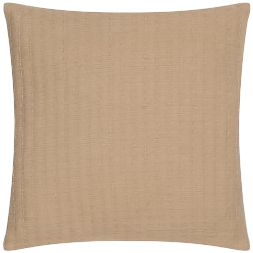 Yard furn Hush Feather Filled Cushion - Soft Gauze Cotton Comfort (Taupe - 45x45cm)