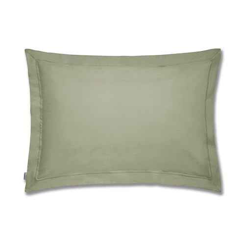 White Plain Dyed Cotton Percale Military Green 200TC Oxford Pillowcase 50 x 80 cm