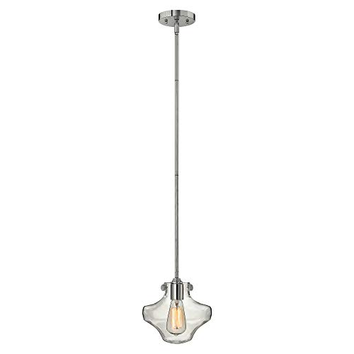 Congress 1 Light Clear Glass Pendant - Chrome