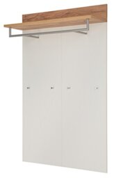 Germania Coat Rack Panel 3773 GW-Topix, in White/Navarra-oak repro, 96 x 147 x 29 cm (WxHxD)