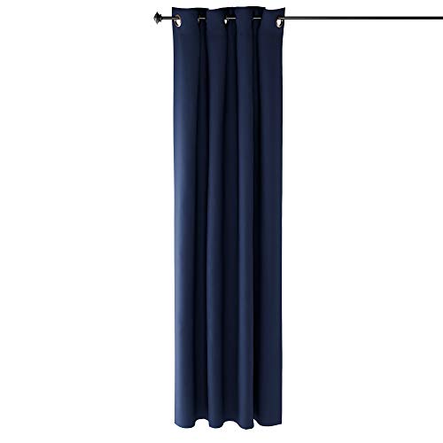 Furinno COLLINS Blackout Curtain 132.1 x 213.36cm 1 Panel, for Living Room, Bedroom, Blue