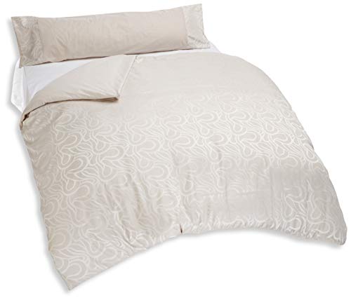 Sancarlos Embroidered Duvet Cover, Microfibre, Cream, Double, 270 x 220 x 2 cm