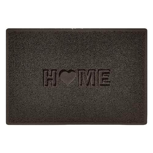 Nicoman LOVE at HOME Doormat 90x60cm - Comfort Brown｜Heavy Duty Non-Slip｜Indoor/Outdoor｜Entrance Barrier Dirt-Trapper Floor Mat｜Home Patio Garden Conservatory Door Mat｜Home Heart