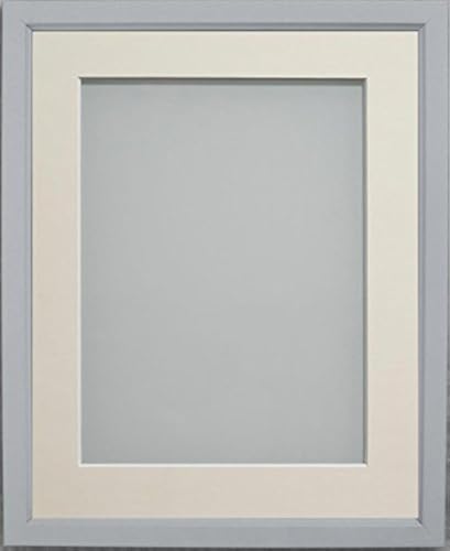 Frame Company Drayton Range 10x8-inch Grey Picture Photo Frame with Ivory Mount For Image Size 8x6-inch