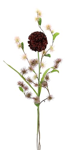 Artificial Flowers Set of 3 Allium Witch Hazel Artificial Decorative Flowers Individual Bouquet Decoration Floristry Single Flower Stem Flower Buds Blossom Branch Flowers Decorative Branch Artificial