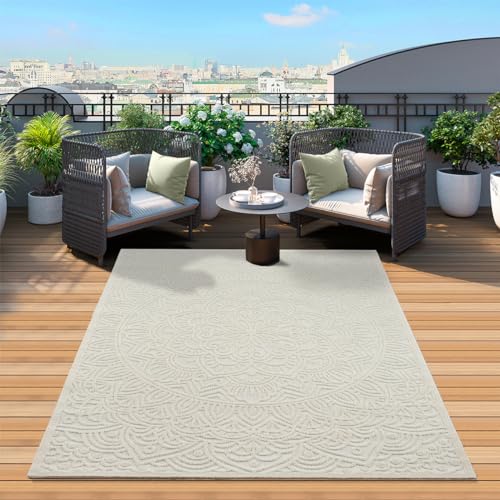 Mia's Zoey Rugs, Living Room Bedroom Rug, Cream, 80 x 150 cm, Polypropylene
