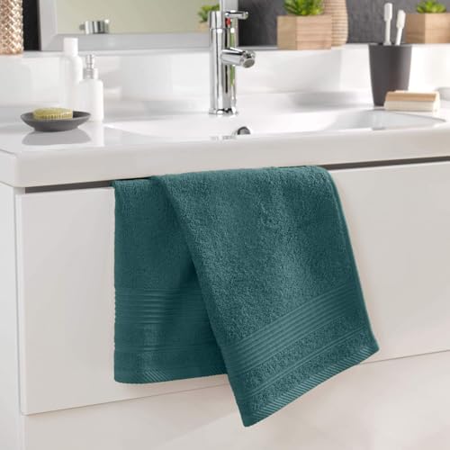 Douceur d'Intérieur, Bath Towel (50 x 90 cm) Tendresse Storm Plain Terry 100% Cotton