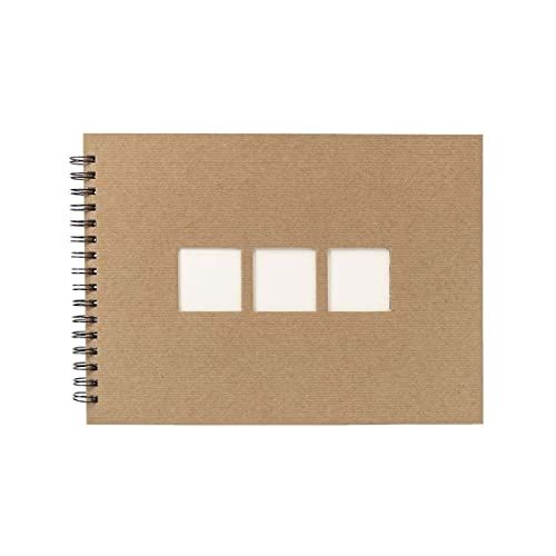 Album for 180 Photos 10 x 15 cm - Traditional Light Brown Photo Album - Blank Photo Album with 60 Pages - Personalised Photo Book - Manila Light Brown - Made in France