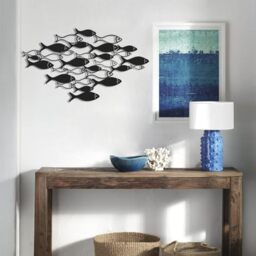Stylish Black Decorative Metal Wall Accessory, 41 x 70 cm, 100% Steel, 1.5 mm Thick, Lightweight 0.8 kg, Perfect for Modern Home Decor