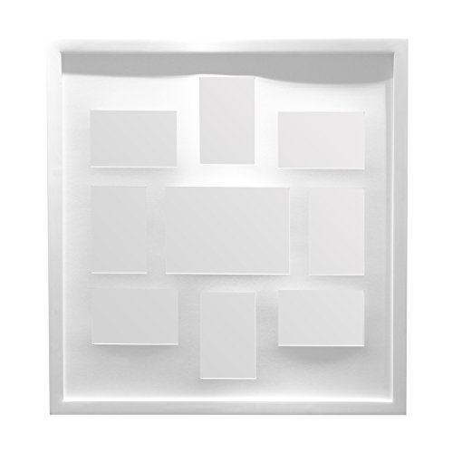 Premier Housewares Multi-Photo Frame for 9 Photos, White