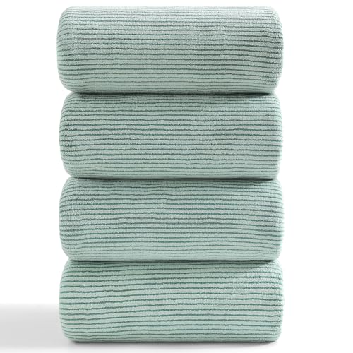 "4 Piece Bath Towel Set 35""x70""Oversized Bath Towel for Bathroom Ultra Soft Fluffy Extra Large Bath Sheet Luxury Premium Bathroom Towel Highly Absorbent Quick Dry Shower Towel for Bathroom Hotel Spa"