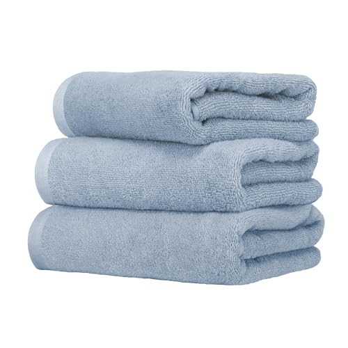 Ruggeri, Set 3 Piece Hand Towel Set, 50x100 cm, Soft Cotton, Light Blue