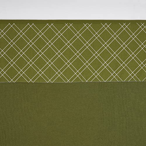 Meyco Baby Double Diamond Crib Sheets (100% Cotton Sheets, Extra Soft, Breathable, Easy Care, Size: 75 x 100 cm), Avocado