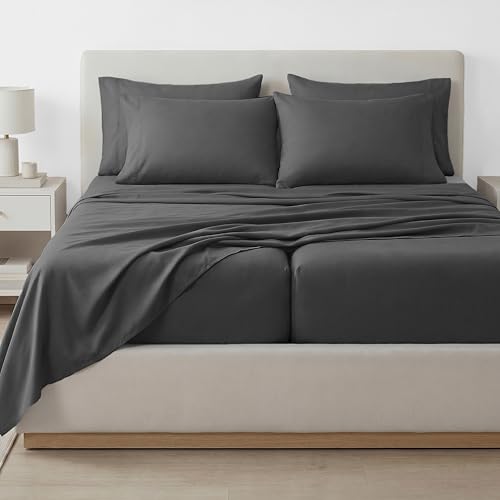 Southshore Fine Living, Inc. 7-Piece King Size Split Sheets for Adjustable Bed Set, 21-Inch Deep Pocket Split King Sheet Set, Premium Bedding, Microfiber Bedding, Grey Pillow Cases, Grey Sheets, Slate