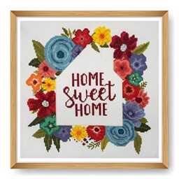 Trimits Large Cross Stitch Kits - Counted Embroidery Needlework for Adults Beginners Kids, Christmas Gifts Wall Art (Frame Not Included), 11 Count, Home Sweet Home