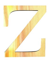 Artemio 19 cm Wooden Letter Z in Upper Case, Beige