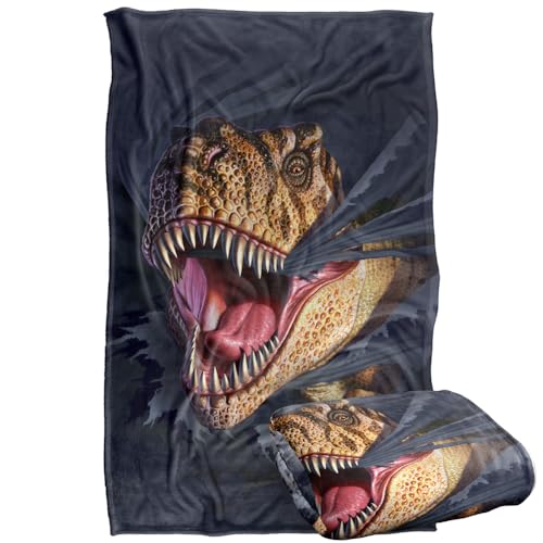 Jq Licensing - Jlo T-Rex Ripping Dinosaur Silky Touch Super Soft Throw Blanket 91 x 147 Cm