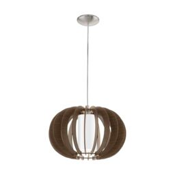 Eglo Pendant Light Stellato 3, 1-Light Hanging lamp Vintage, Steel, Wood