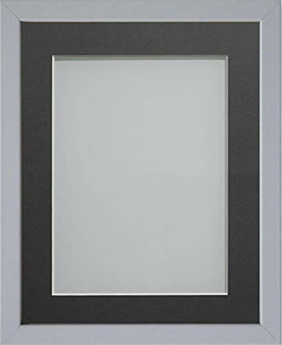 Frame Company Jellybean Range Grey Wooden 16x12 inch Picture Photo Frame with Grey Mount for Image 13x9 inch * Choice of Colours & Sizes* Fitted with Perspex