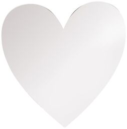 Mungai Mirrors 30cm Heart Acrylic Mirror, Silver, 1018