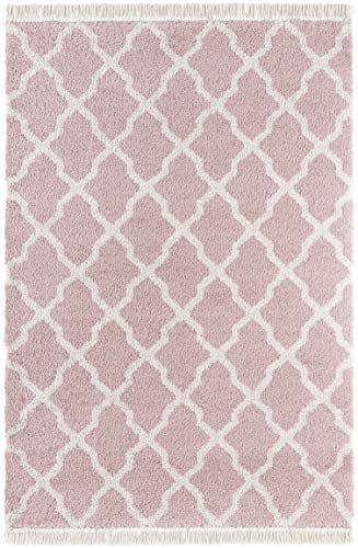Mint Rugs Pearl Polypropylene Rug, Pink Cream, 120 x 170 cm