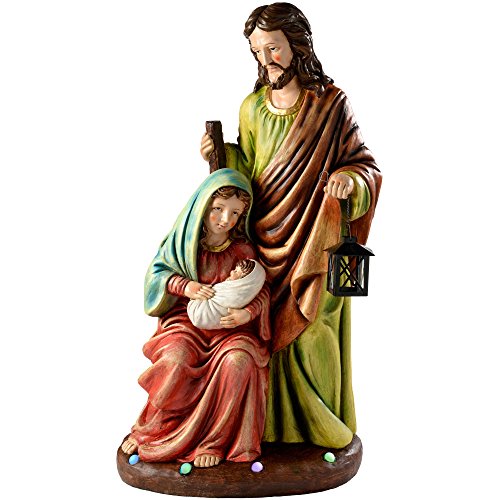 WeRChristmas Pre-Lit Holy Family Scene Christmas Decoration, 82 cm - Large, Multi-Colour