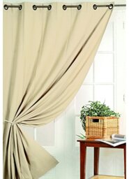 HomeMaison Blackout Curtain 100% Fireproof M1 No Lamp, Polyester, ecru, 180x140 cm