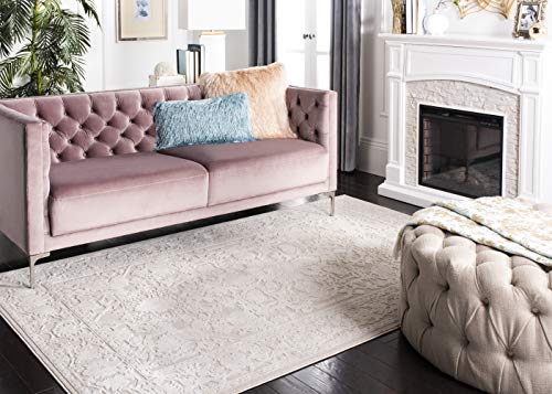 Safavieh Contemporary Rug for Living Room, Dining Room, Bedroom - Reflection Collection, Short Pile, in Cream and Ivory, 122 X 183 cm