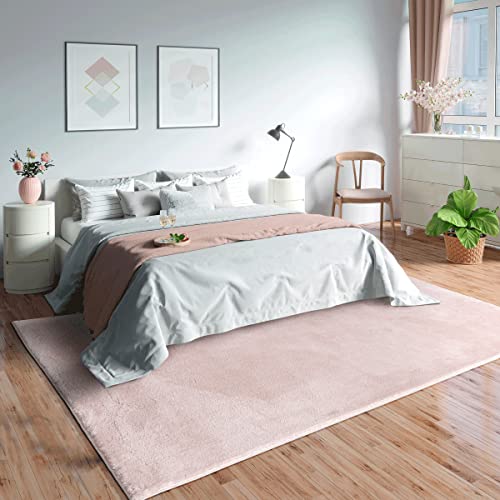 "Mia´s Teppiche ""Olivia"" Living Room Rug, Short Pile, 80x150 cm, Rose"