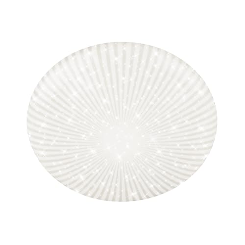 BRILONER - LED Ceiling Light with Starry Sky, Neutral White, Decor, LED Light, Living Room, Bedroom, Lounge, 38 x 7 cm, White