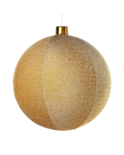 Inflatable Tinsel Christmas Bauble, Gold, 76 cm