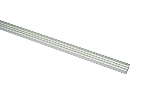 Gardinia Bottom Profile for Screwing on Panel Curtains Atlanta with Adhesive Strips Aluminium 60 cm Silver