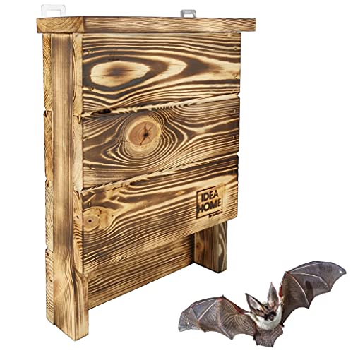 LEVIATAN Chiroptera Bat Box Made of Solid Wood - Ready-to-Use, No Assembly Required - Nesting Boxes, Weatherproof, Untreated - Bat House & Nesting Box for Bats - Both Summer & Winter Quarters