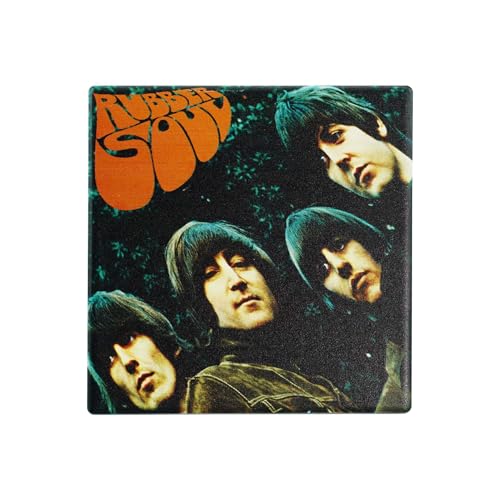 Half Moon Bay - The Beatles - Rubber Soul Album Cover - Square Ceramic Drinks Coaster - Official Merchandise - Record Desk, Home Pub & Workshop Mat - Father???s Day 2026 Gift for Dad