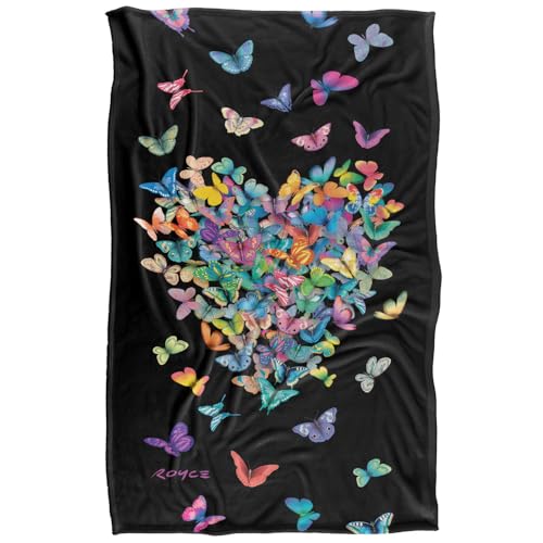 Jq Licensing - Royce Mcclure Wildheart Butterflies Silky Touch Super Soft Throw Blanket 91 x 147 Cm
