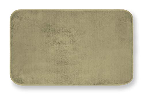 GEMITEX Merlin 50 x 80 cm Super Absorbent Polyester Rug, Taupe