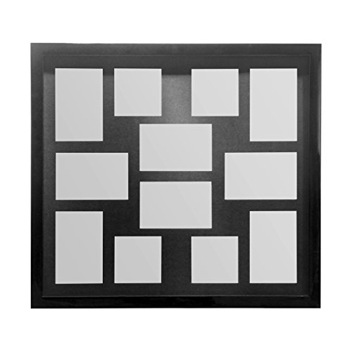 Premier Housewares Multi-Photo Frame for 12 Photos, Black