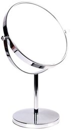 Himry KXD3108N-5x 5x Magnification, 8 Inch 360° Rotatable Chrome-Plated Make-Up & Shaving Mirror, Double-Sided: Normal & 5x Magnification, Silver