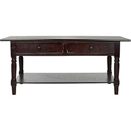 SAFAVIEH Contemporary Wooden Accent Table, in Dark Cherry, 55 X 106 X 46.99