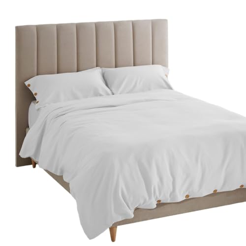 Alexandra House Living Swiss Duvet Cover White 220 x 220 cm