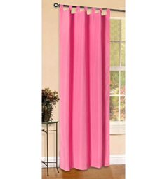 Gardinenbox Opaque Curtains, Matte plain curtains with Eyelets. From elegant micro satin fibre fabric. 20400., Pink, 175 x 140 cm