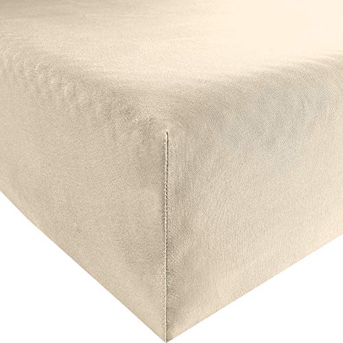 Bassetti 094 Ecru 922206 Fitted Sheet 140 x 200 cm 160 x 220 cm Cotton/Elastane