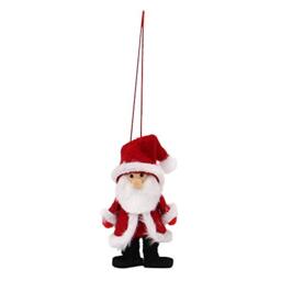 Dekohelden24 Textile Santa Claus Christmas Tree Holiday Decorations Set of 4 in Red/White Dimensions L/W/H: 4 x 4 x 8 cm