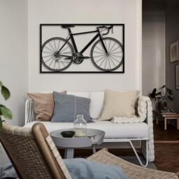 Stylish Black Decorative Metal Wall Accessory, 55 x 95 cm, 100% Steel, 1.5 mm Thick, Lightweight 2.6 kg, Perfect for Modern Home Decor