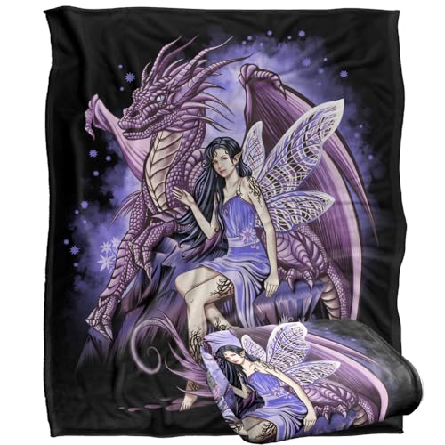 Jq Licensing - En Protectors Of The Realm Fairy And Dragon Silky Touch Super Soft Throw Blanket 152 X 127 Cm
