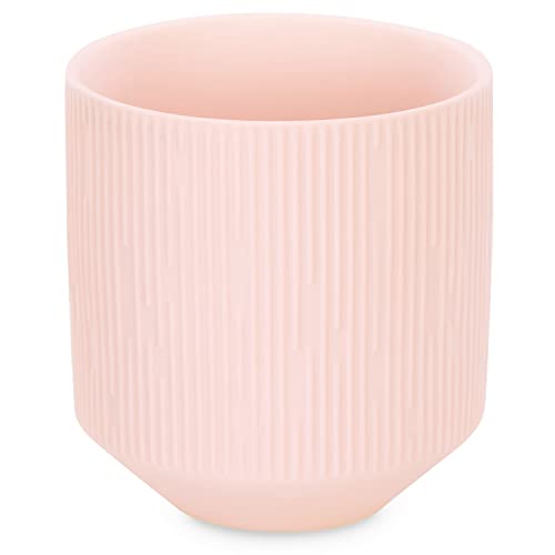 AmeliaHome Ceramic Storage Box Organiser Flower Pot 9 x 9.8 cm Paso Peach