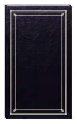 Pioneer Photo Albums 204-Pocket Post Bound Slim Line Leatherette Cover Photo Album for 4 by 6-Inch Prints, Black