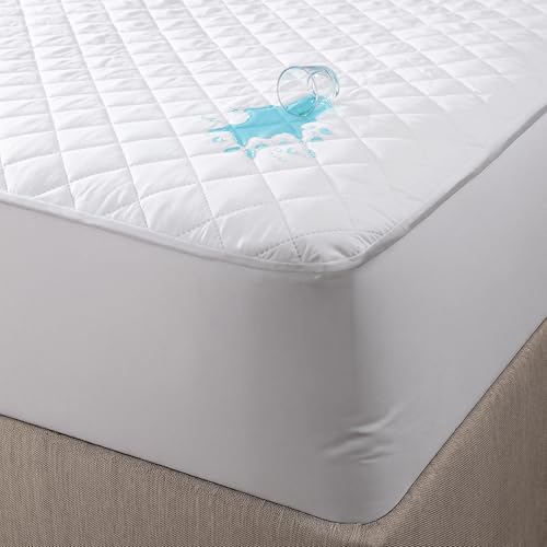 "BERIBO Waterproof Mattress Protector - Quilted, 150x200cm + 30cm Deep (5""x 6.6"") (King)"