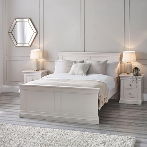 Julian Bowen Clermont 150Cm King Bed - Surf White