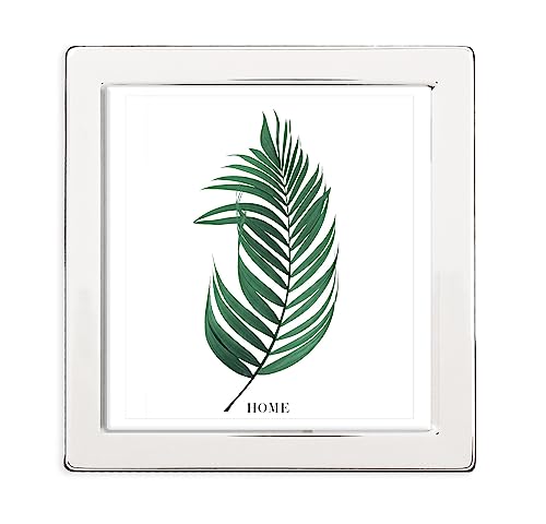 Inov8 Framing Tarnish Resistant Silver Plated Picture Frame - Narrow Edge Design for 4x4 Inch(10x10cm) Photo